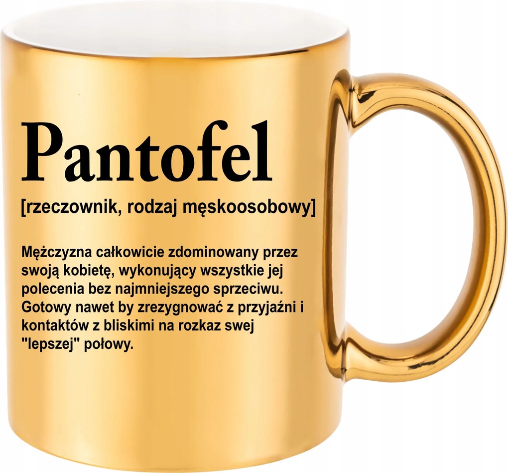 Arany Bögre Papucs definíció vicces Születésnapi Ajándék Karácsony Csomagolás