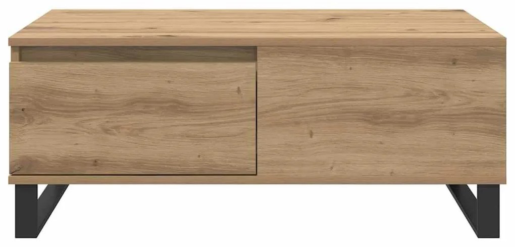 Dohányzóasztal fiókkal kézműves tölgy Faanyag