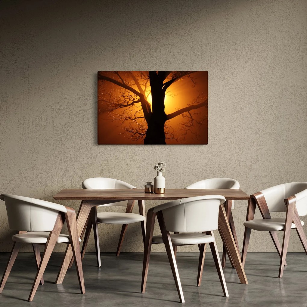 Kép egy fáról naplementekor (90x60 cm)