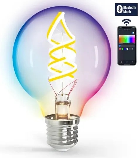 Led izzó Aigostar E27 G95 4,9W Rgb+w Mesh