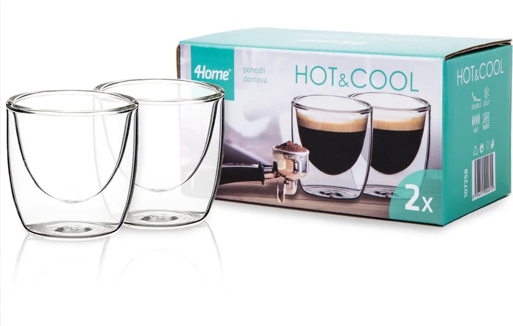 4Home Thermo espresso pohár Hot&Cool 100 ml, 2 db