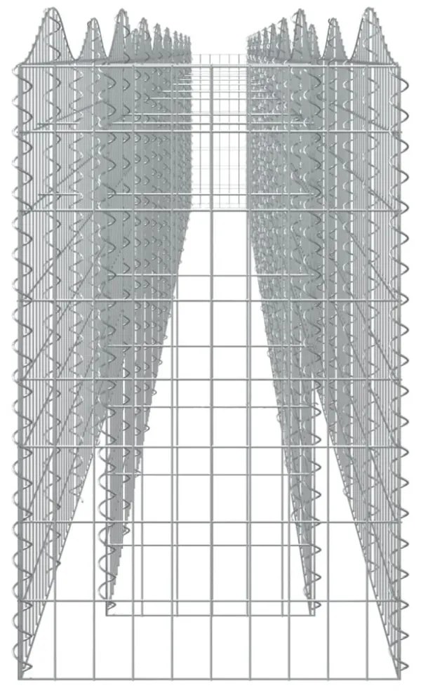 íves horganyzott vas gabion magaságyás 800 x 50 x 100 cm