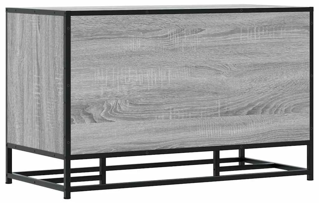 cipőpad szürke Sonoma 84x40x53,5 cm Gépi fa és fém
