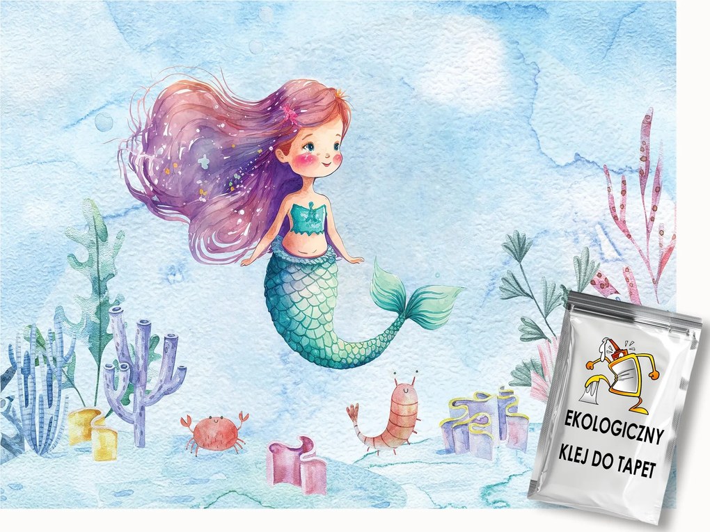 Fotótapéta Flizelina Víz Tenger Óceán Hableány Rák Mese 100x75 ragasztó