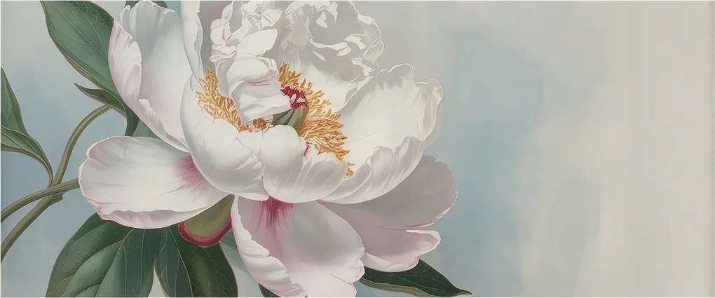 Dekoratív fotótapéta falra Könnyű összeszerelés Gyönyörű peónia 250x104 ragasztó