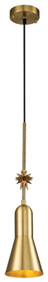 Elstead ETOILE-P-S-AB - Csillár zsinóron ETOILE 1xE27/60W/230V átm. 13,3 cm arany
