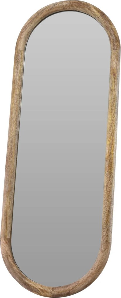 Fa Fali Tükör Dekoratív Modern Ovális 28 X 2,5 X 77,5 CM