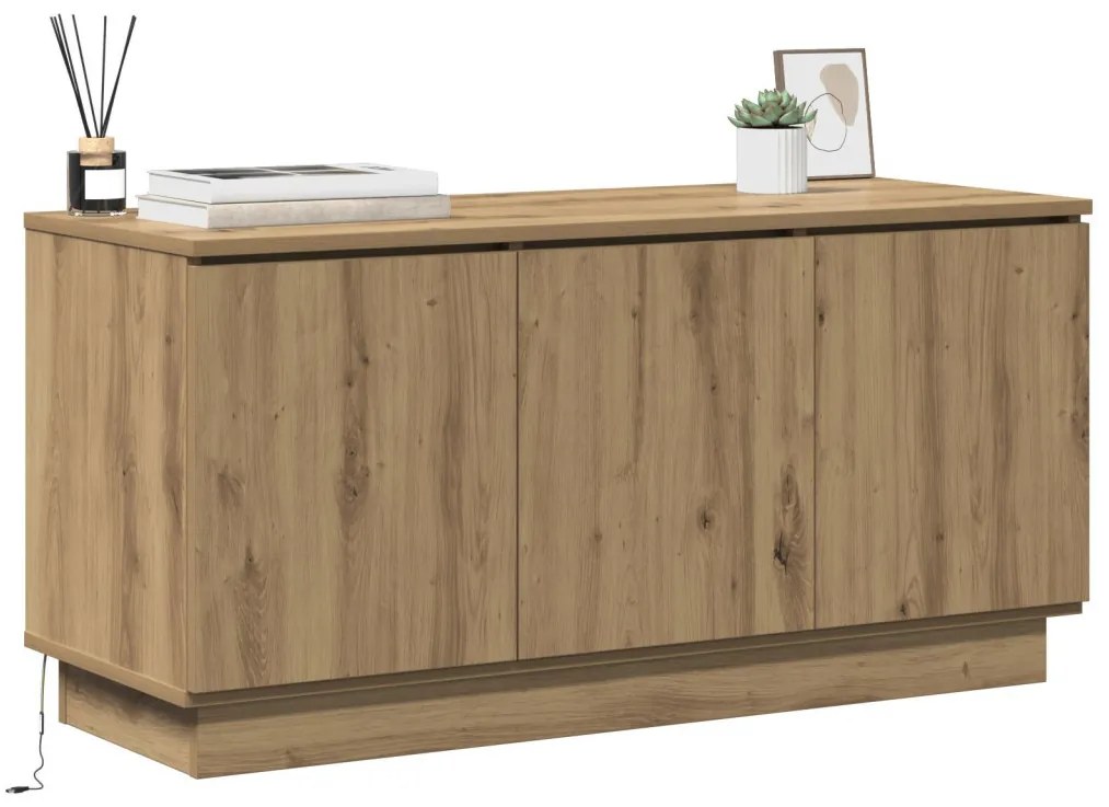 TV Szekrény Tölgyfa 100x38x49 cm Szerelt Fa