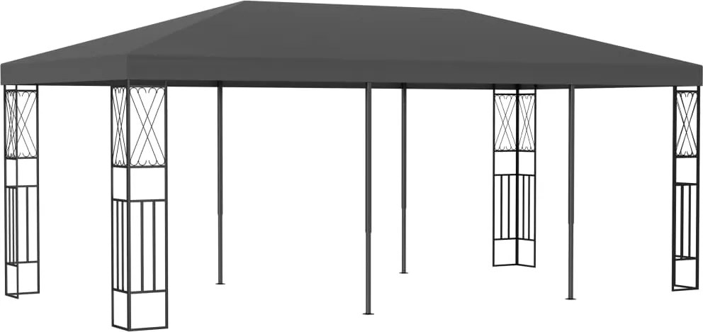 vidaXL antracitszürke szövetpavilon 3 x 6 m