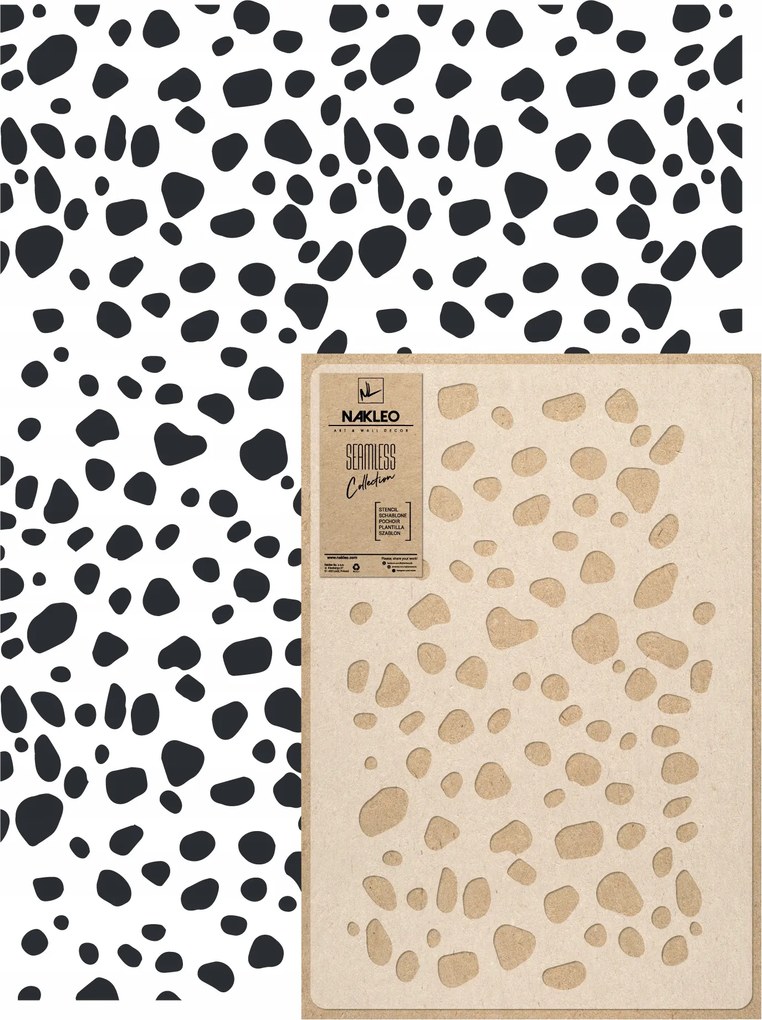 Festősablon Ismételhető Többször felhasználható 59x95cm Tapéta Foltok Dalmát