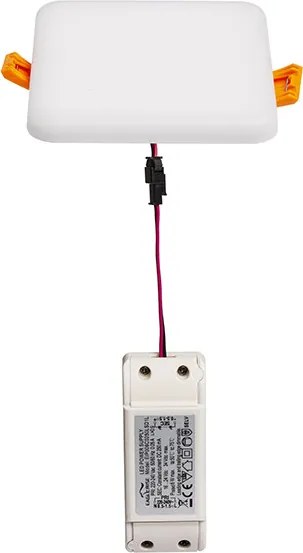 RENDL BELI SQ 10 zápustná mléčný akryl 230V LED 6W IP65 3000K