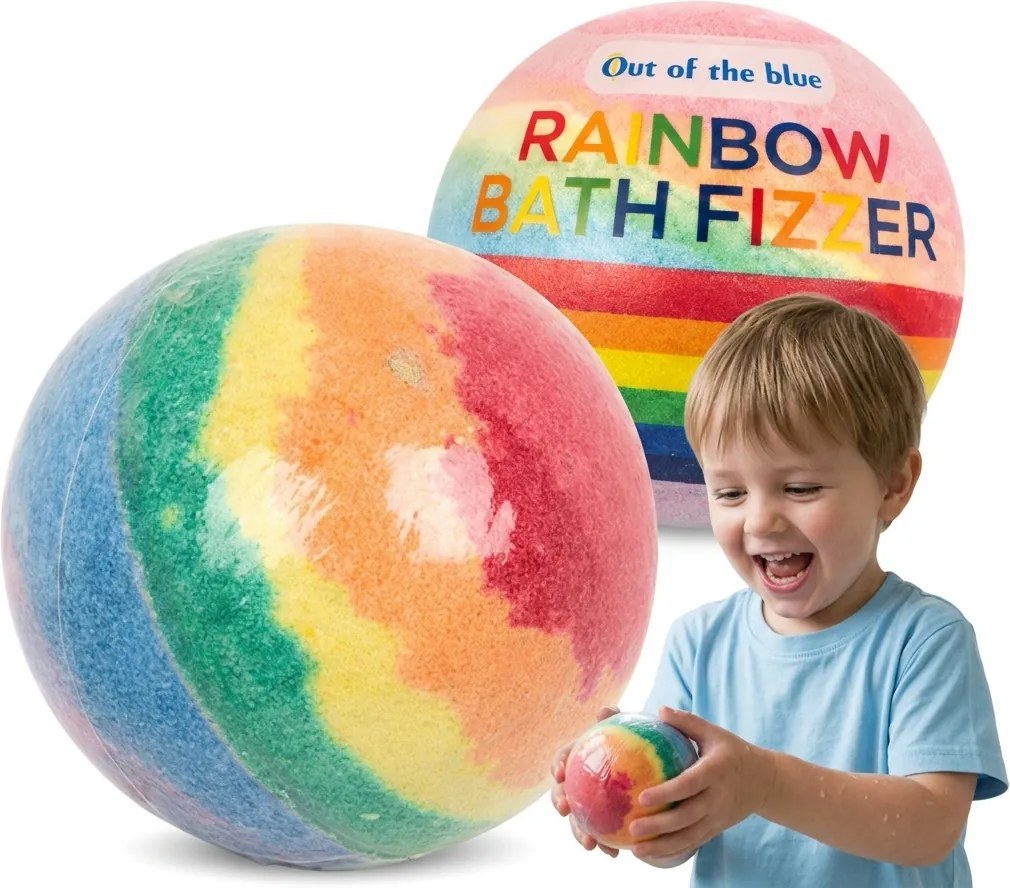 Pezsgő fürdőbomba RAINBOW, levendula illattal, szivárványos