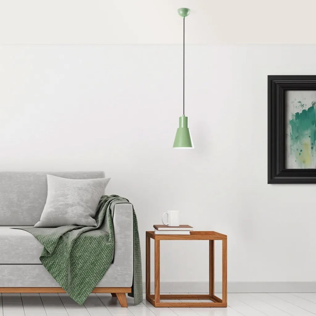 Konikkem Mint menta fém függőlámpa, Ø14 cm