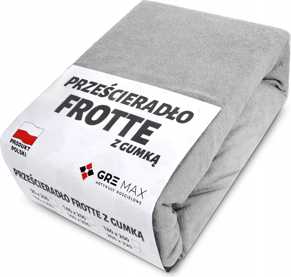 Frottír gumis lepedő 200x220 Lengyel Vastag