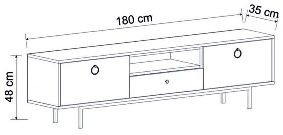 Nappali fal Norbie (antracit + zafír tölgy). 1088955