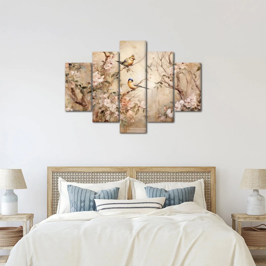 Kép - Vintage madár festmény II. (150x105 cm)