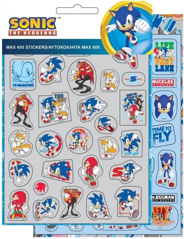 Sonic a sündisznó Fast 600 darabos matrica szett