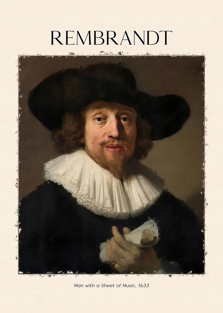 Rembrandt Férfi Poszter 21x30cm kép #417