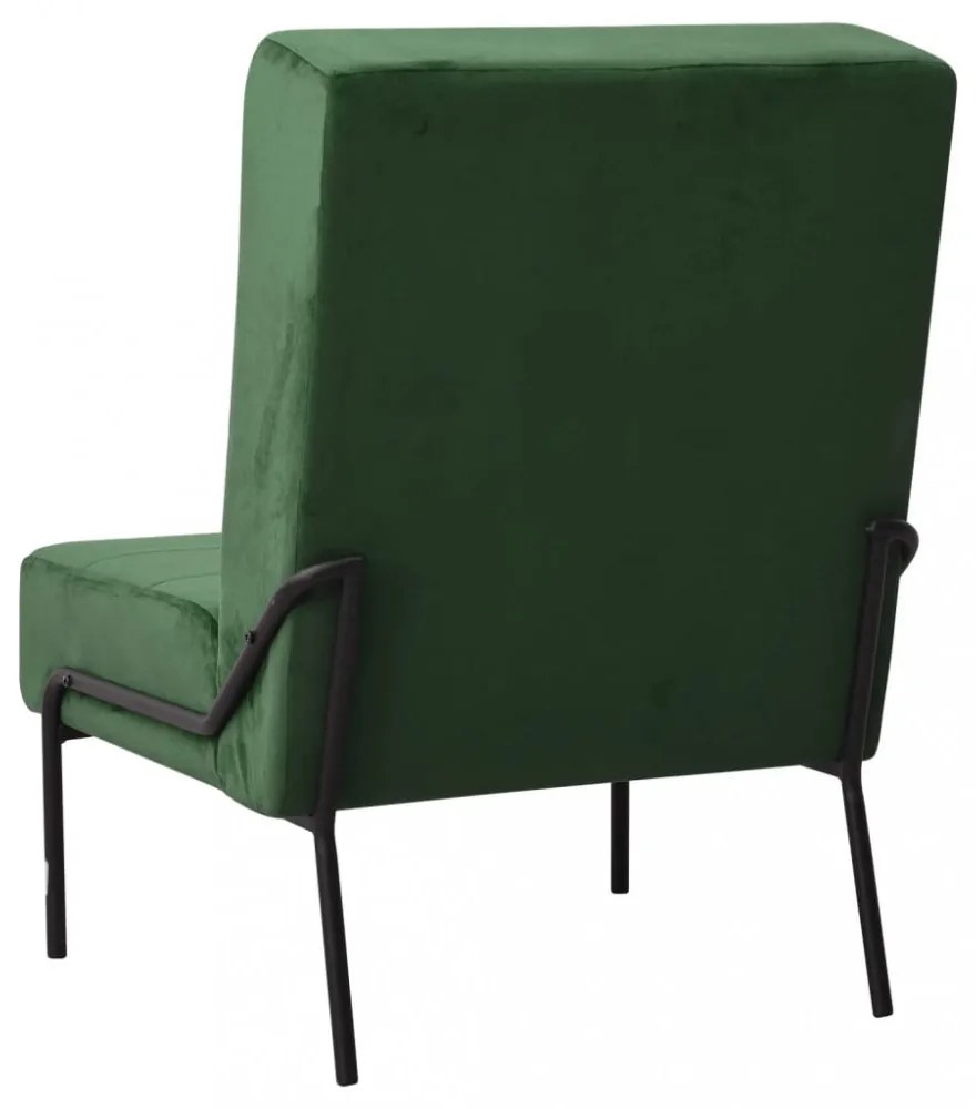 sötétzöld bársony pihenőszék 65 x 79 x 87 cm
