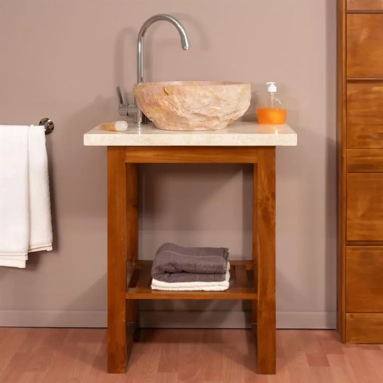 Mosdókagyló természetes kőből Savona Ø 35 - 40 cm