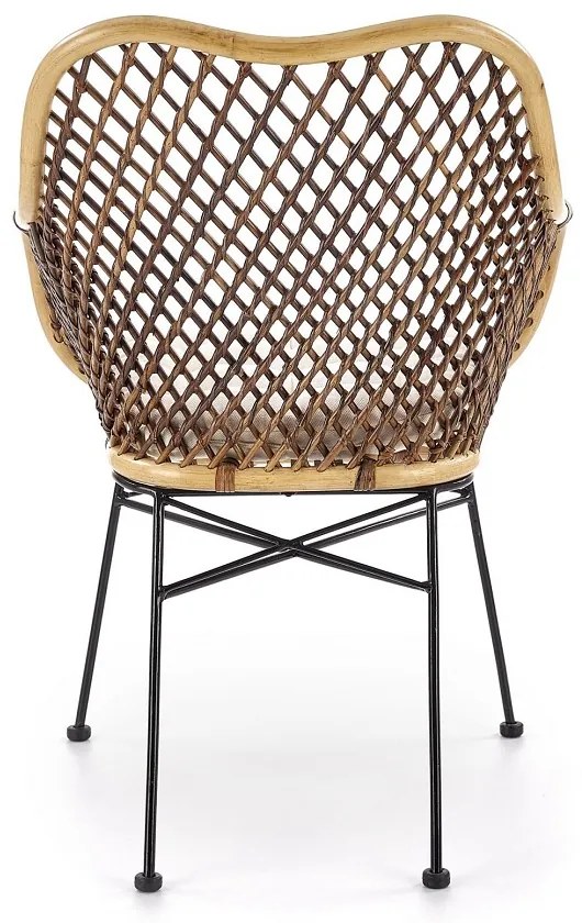 Percy étkezőszék, rattan / fekete