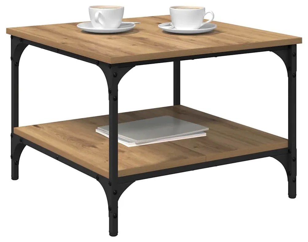 vidaXL Dohányzóasztal Artisan tölgy 55 x 55 x 40 cm Faanyag