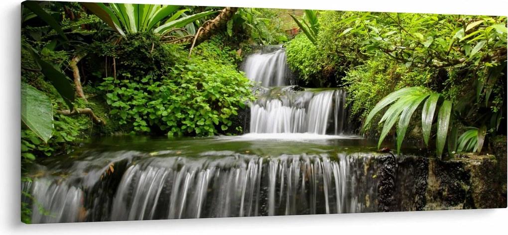 Kép - vízesés az esőerdőben (120x50 cm)