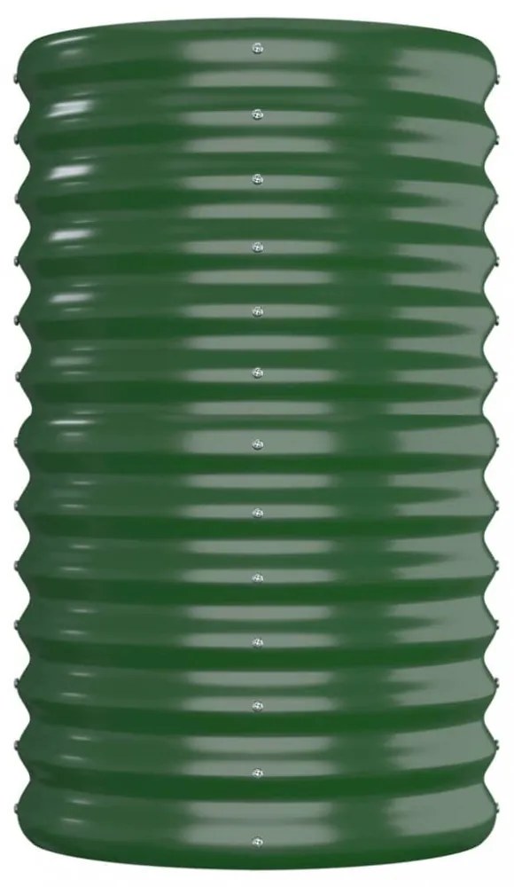 zöld porszórt acél kerti magaságyás 152x40x68 cm