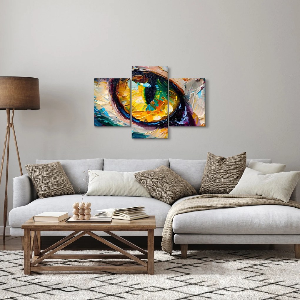 Kép - Macskaszem festmény (90x60 cm)
