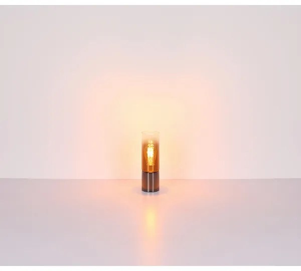 Globo 21000TG - Asztali lámpa ANNIKA 1xE27/25W/230V átm. 9 cm fekete/réz