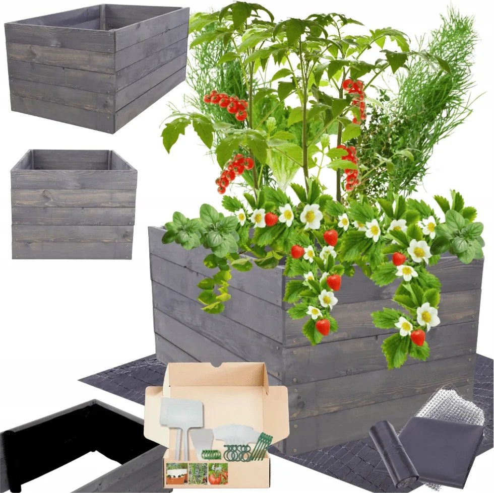 Magasított ágyás zöldséges ládák inspect virágtartó impregnáló 45x90x90