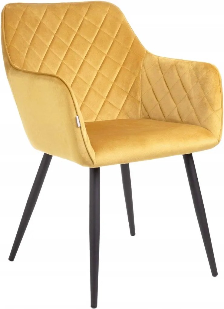Shelton velúr szék mustársárga 56x60x84cm Homla