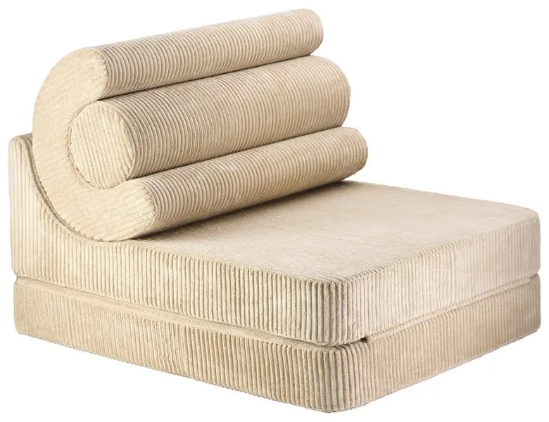 Világosbarna kordbársony gyerek fotel Flipster – Wigiwama