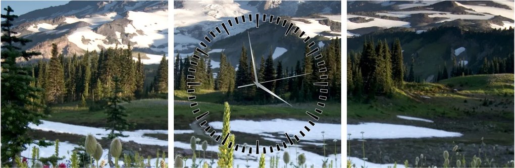Kép - Mount Rainier (órával) (90x30 cm)
