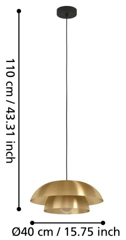 Eglo 900849 - Csillár zsinóron CENCIARA 1xE27/40W/230V