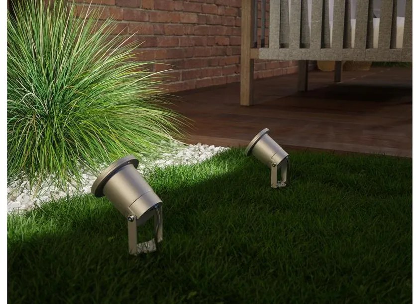 Lámpa Kerti lámpatest DIEGO, GU10, MAX. 35W, IP65, AC220-240V, 50/60Hz, aluminium, szürke