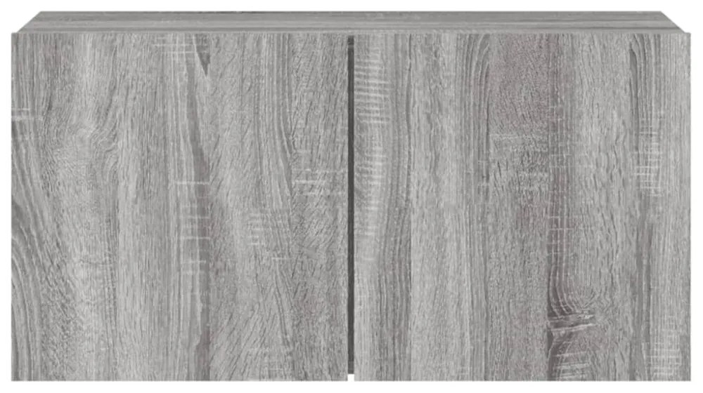 szürke sonoma színű falra szerelhető TV-szekrény 80 x 30 x 41cm