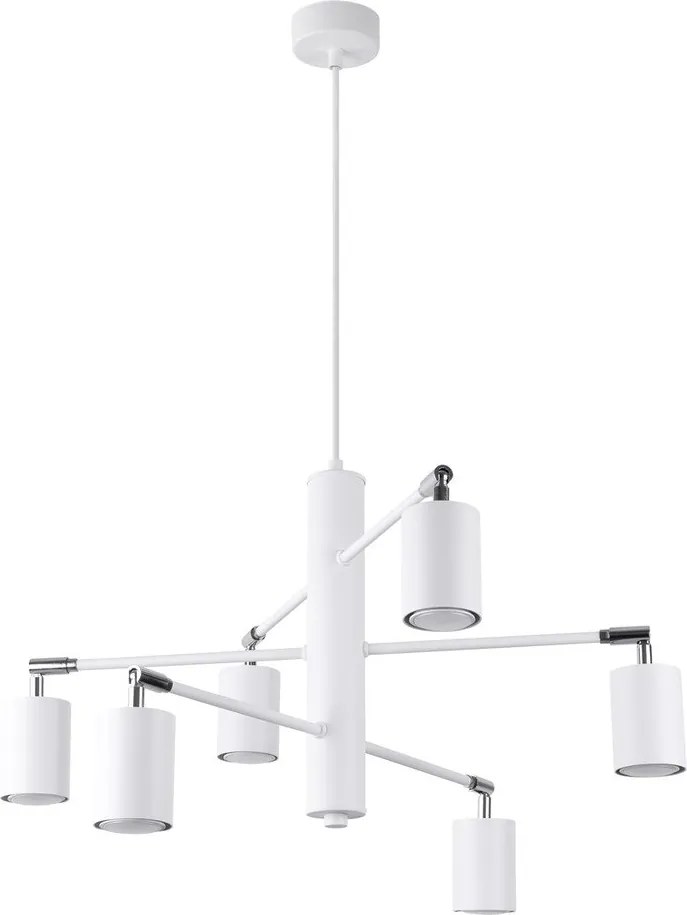 Fehér fém függőlámpa Virta – Sollux