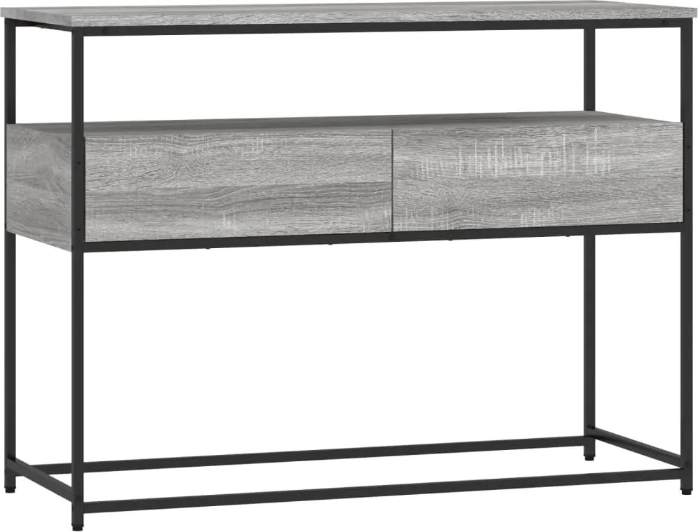 vidaXL szürke sonoma szerelt fa tálalóasztal 100x40x75 cm