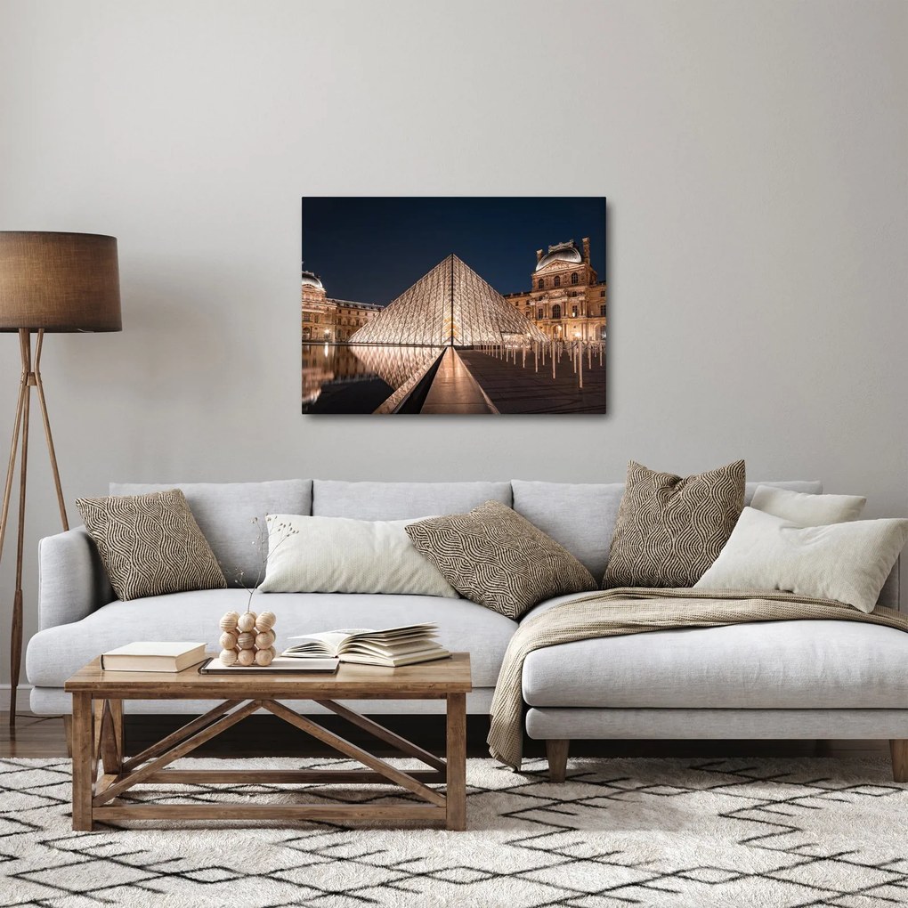 Kép - Louvre éjjel (70x50 cm)