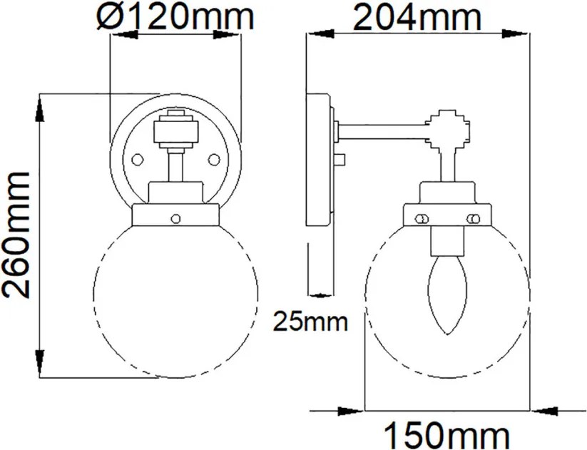 Elstead Lighting KULA KULA1 Fali lámpa 1x8W/E14