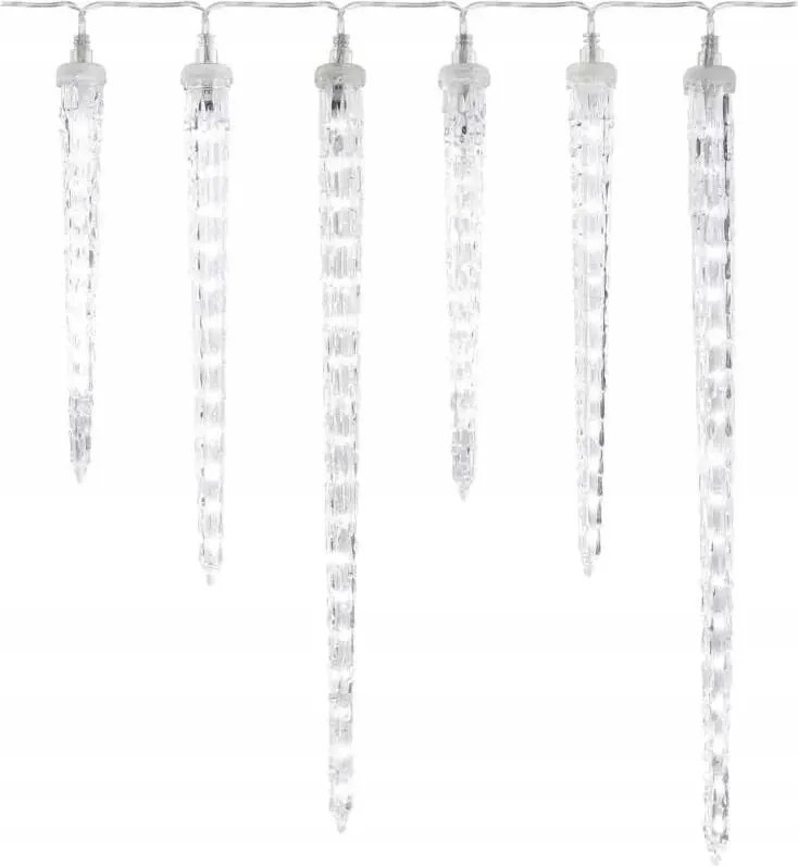 Dekorációs világítás x6 jégcsap IP44 160 Led 2m hideg fehér DCPC06 Emos