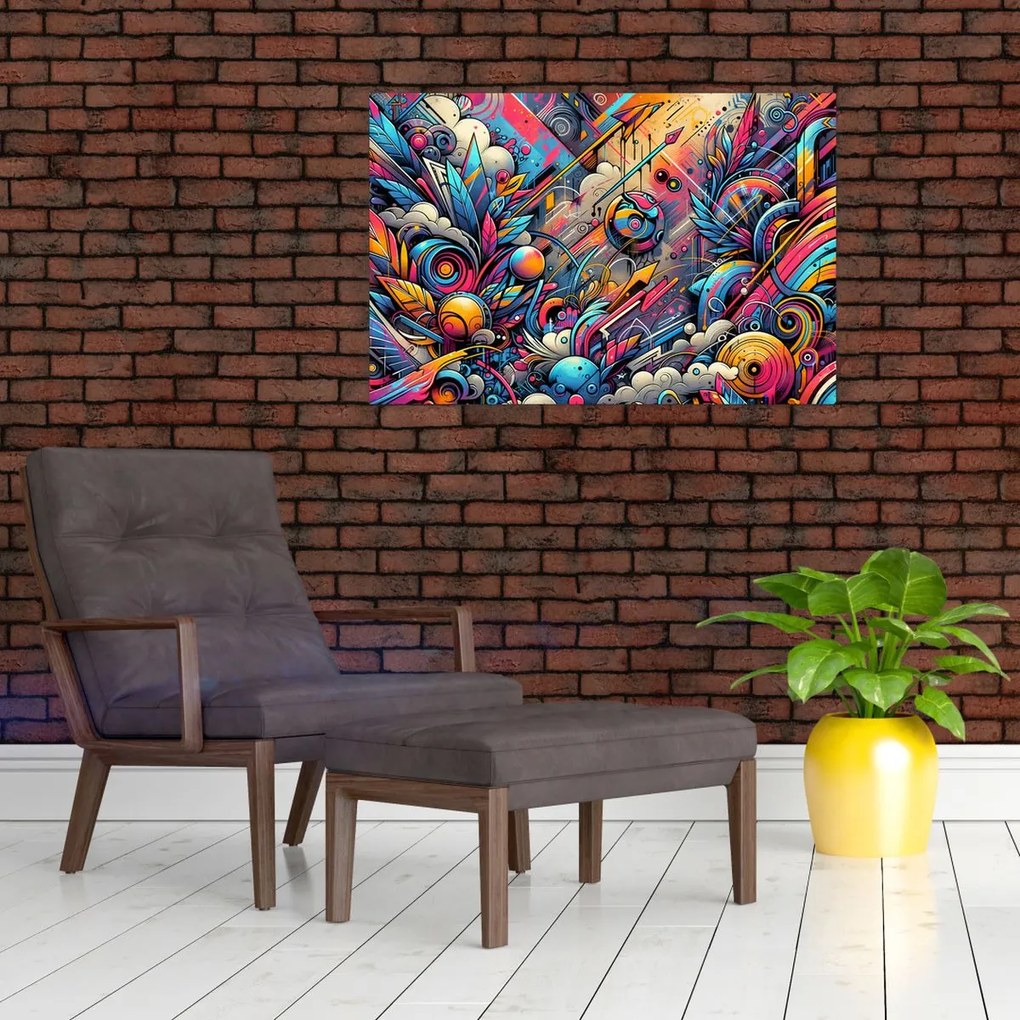 Kép - Színes graffiti (90x60 cm)