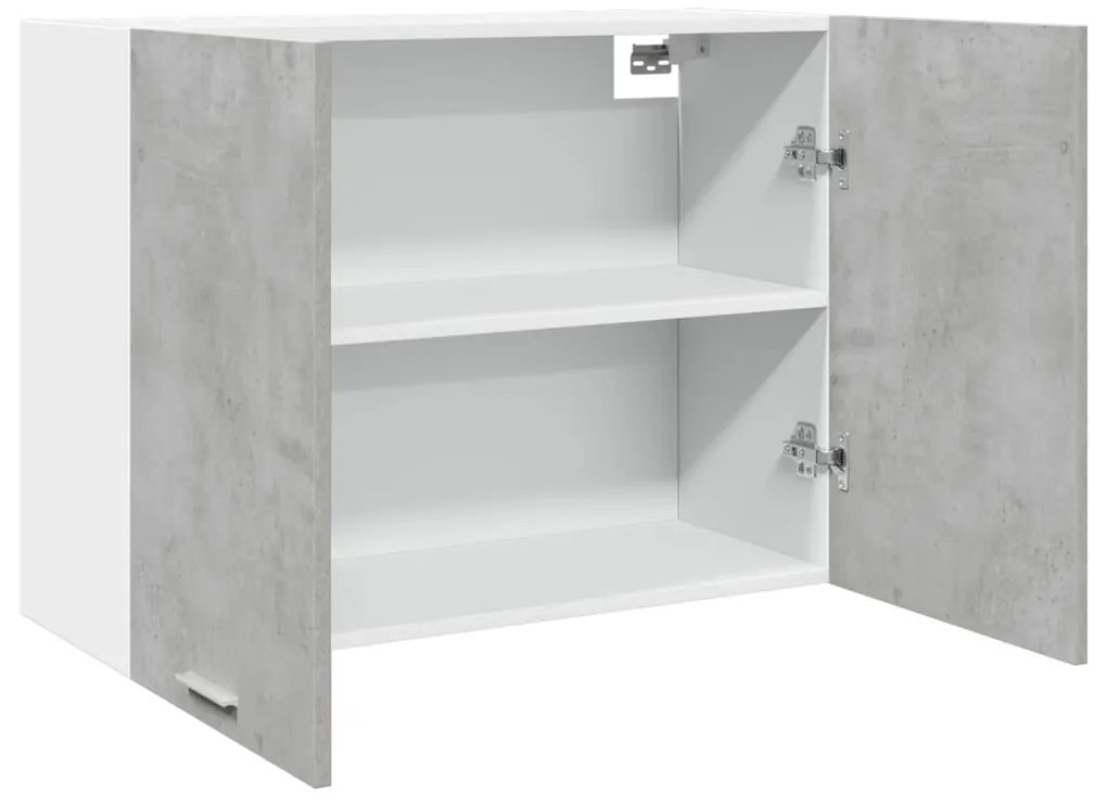 betonszürke szerelt fa függő szekrény 80 x 31 x 60 cm