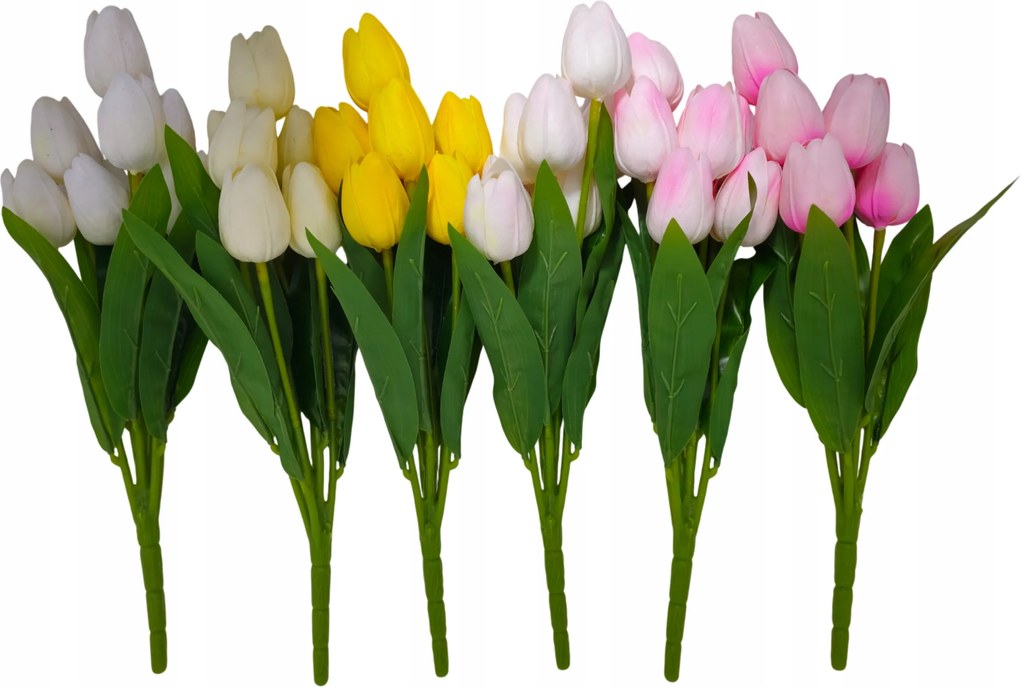 Tulipán csokor Művirág Tulipán 35 cm VIP5751 MIX6 6db