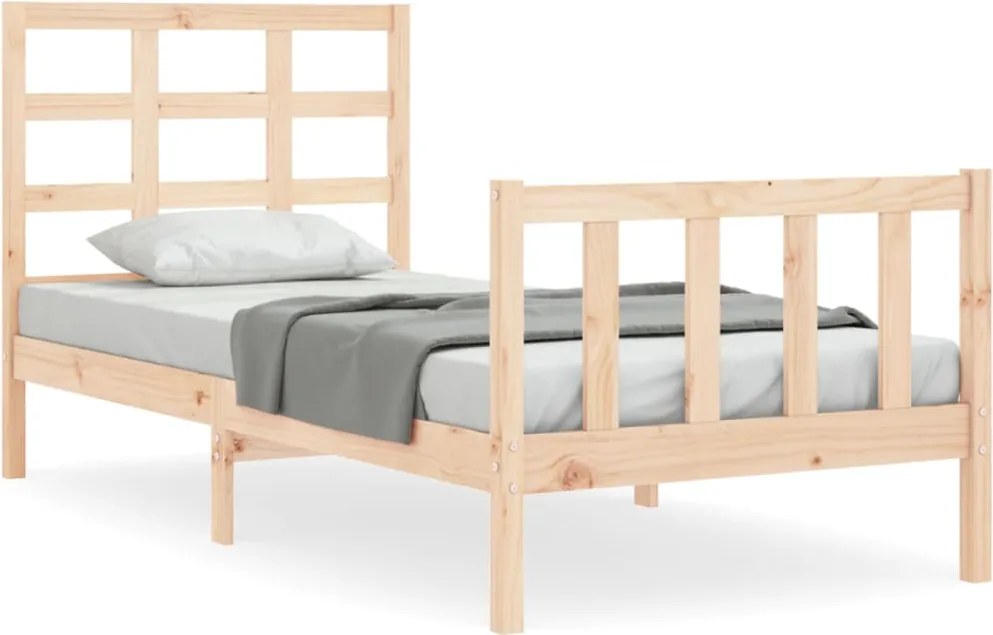 vidaXL tömör fenyőfa ágy matrac nélkül 90 x 200 cm