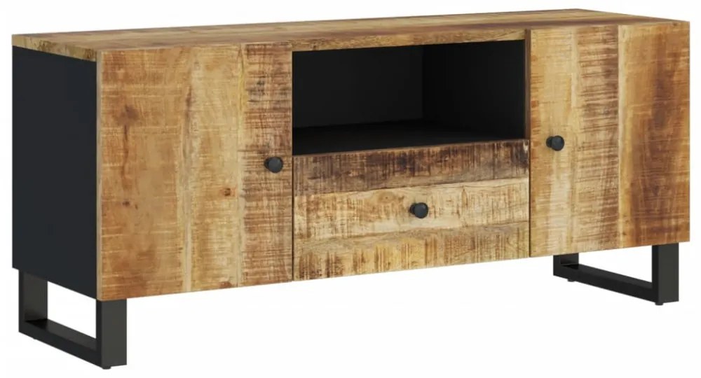 vidaXL tömör mangófa és szerelt fa TV-szekrény 105 x 33,5 x 46 cm