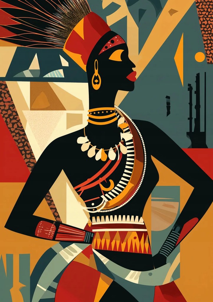 Poszter 29,7x42cm Afrikai mozaik