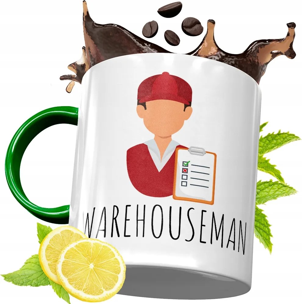 Zöld Bögre Raktárosnak Születésnapra Ajándék fényképes nyomtatással