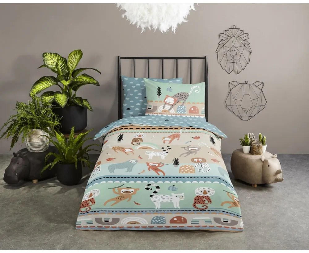 Egyszemélyes-hosszabbított pamut gyerek ágyneműhuzat 140x220 cm Play – Good Morning